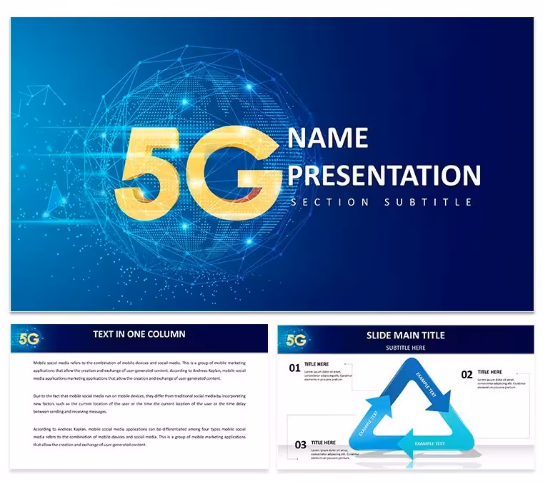 5G Network Technology PowerPoint Template: Pioneering Connectivity Visions