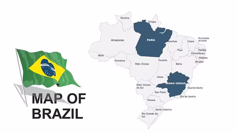 Brazil Maps Keynote Template: Ignite South American Stories