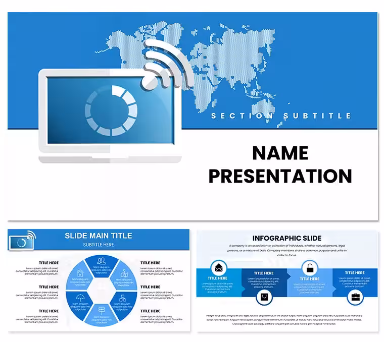 WiFi Internet Connection PowerPoint Template