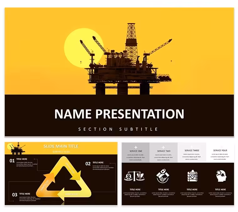 Oil Rig PowerPoint Template: Ignite Your Energy Story
