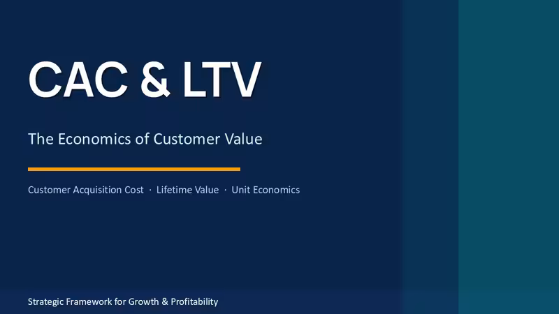 CAC and LTV PowerPoint Charts Template