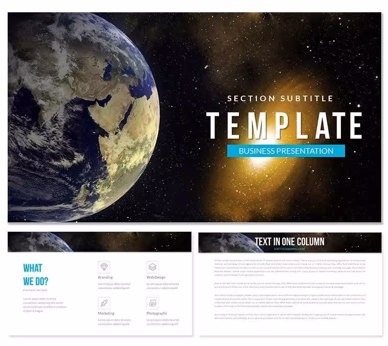 NASA Space Center PowerPoint template