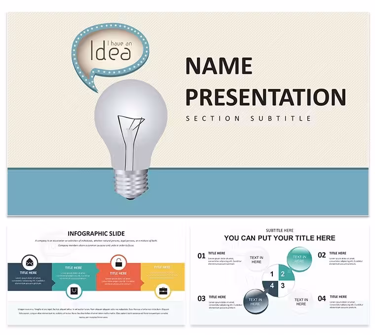 Innovative Ideas Keynote Slides Template: Igniting Creativity on Canvas