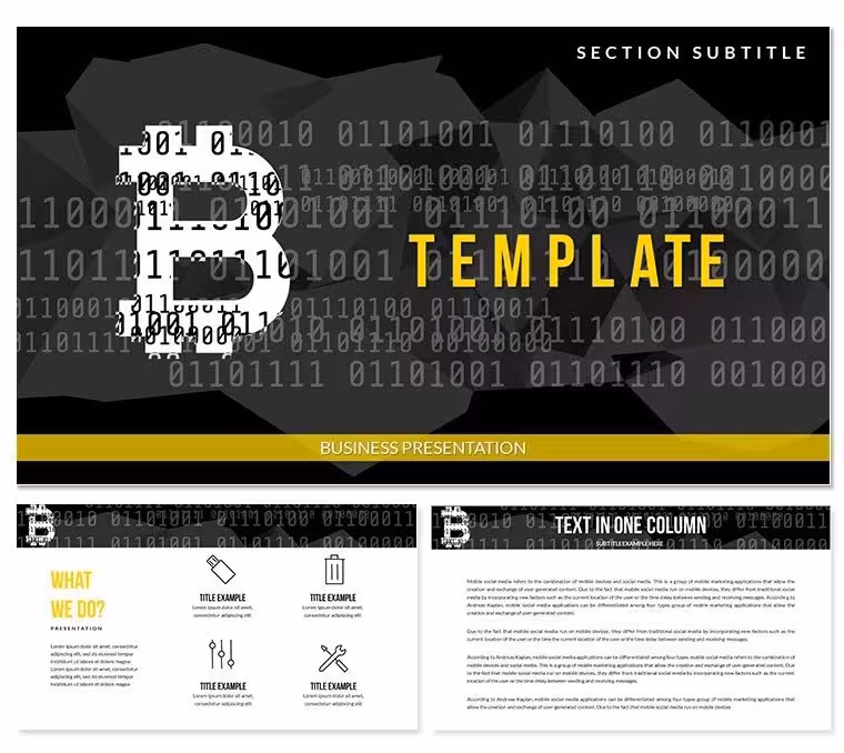 Bitcoin Wallet, BTC PowerPoint templates