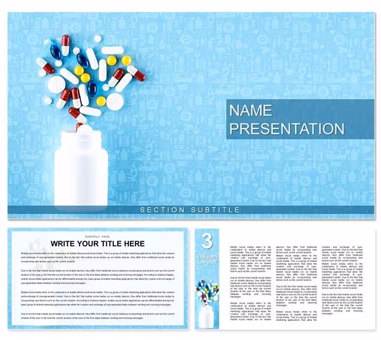 Medications: pill finder PowerPoint template