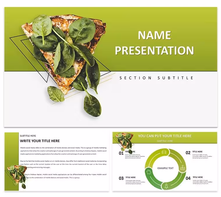Vegetarian Pizza Keynote Template: Greens on the Scene