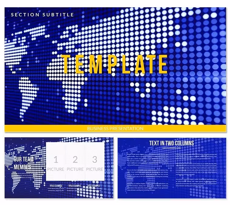 Global News PowerPoint Template Presentation
