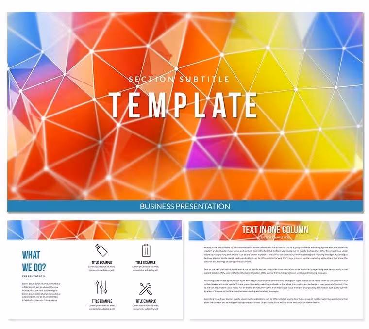 Grid simulation PowerPoint template