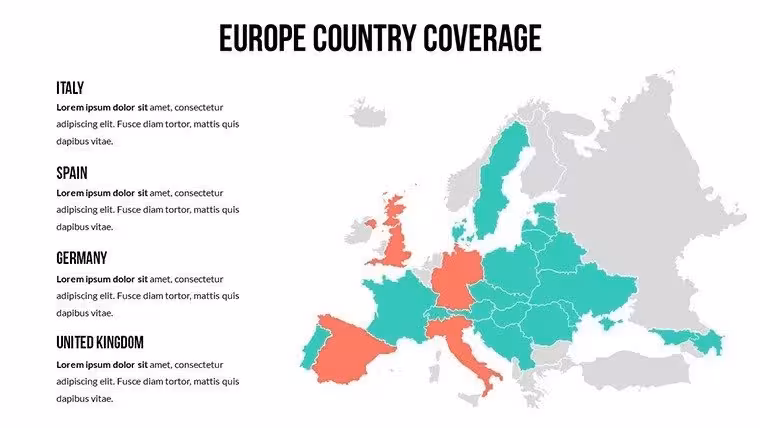 Europe Country CoverageCountries World PowerPoint Maps