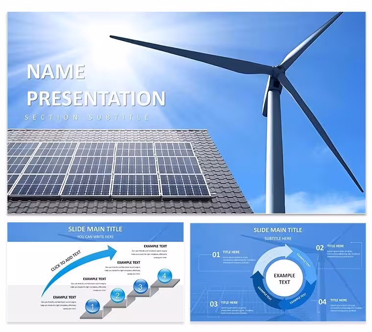 Green Renewable Energy Diagrams - Editable PPTX | ImagineLayout