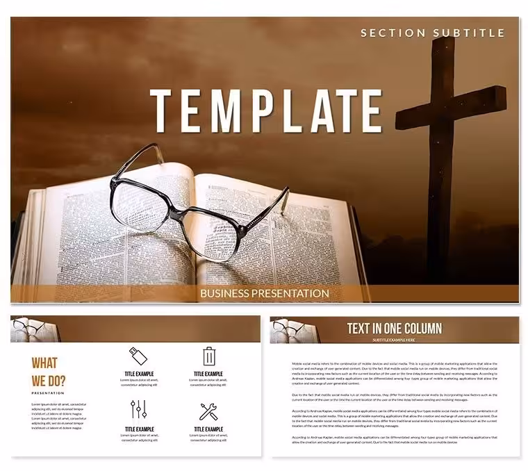 Religious Knowledge PowerPoint template, Background for Presentation