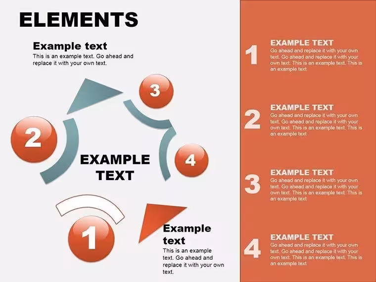 Abstract Elements Charts: Stunning PowerPoint Visuals