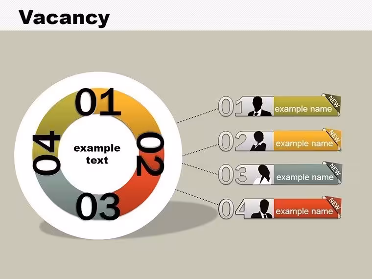 Vacancy Charts PowerPoint Template - HR Visualization Tool