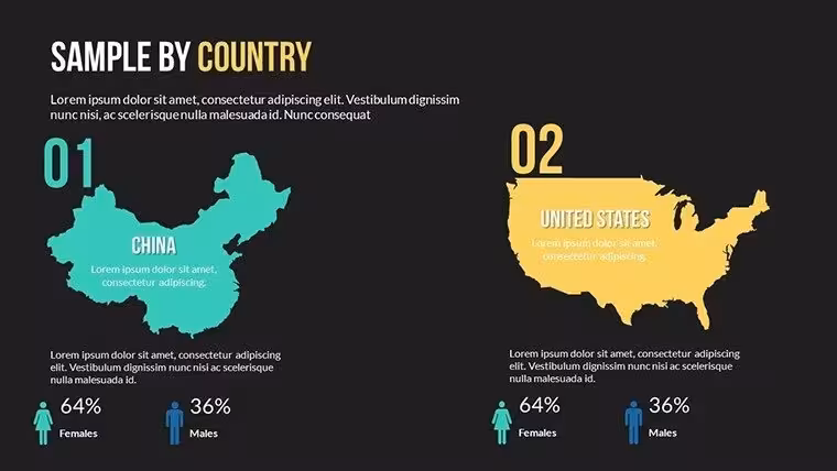 Sample World Infographic PowerPoint Map