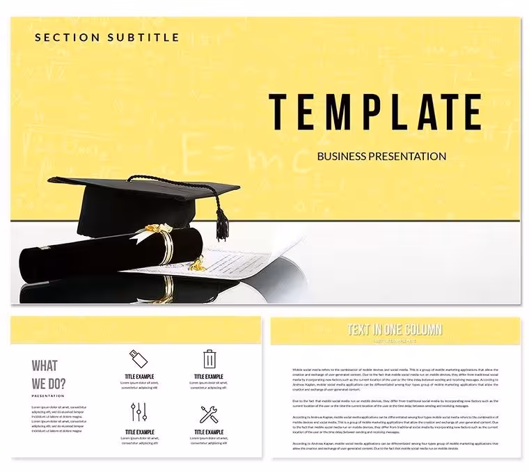 Education Graduate Diploma PowerPoint template