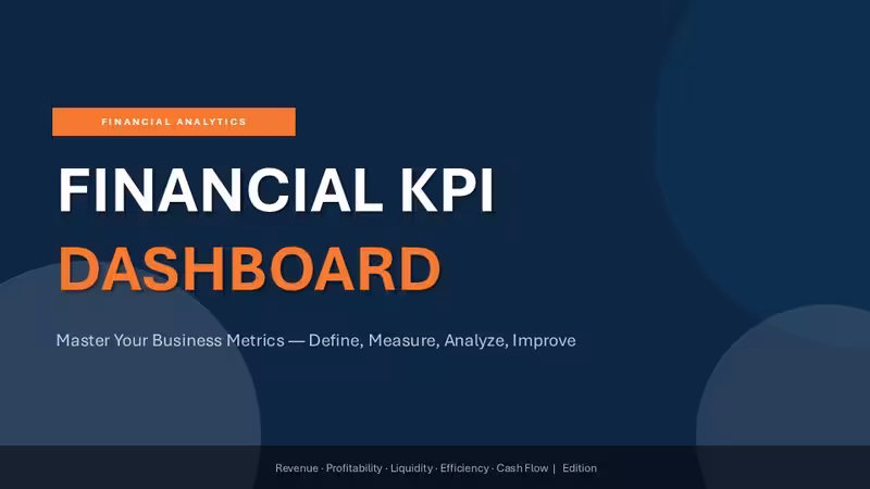 Financial KPI Dashboard Template - Editable PPTX | ImagineLayout