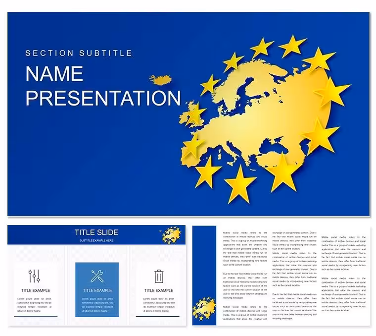 European Union PowerPoint Template: Illuminate Policy and Prosperity