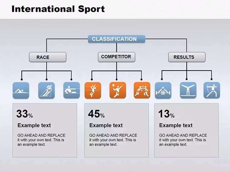 International Sports PowerPoint Charts Template for Dynamic Visuals