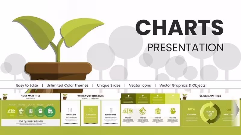 Eco Sustainable Keynote Charts Template: Green Visuals for a Better Tomorrow