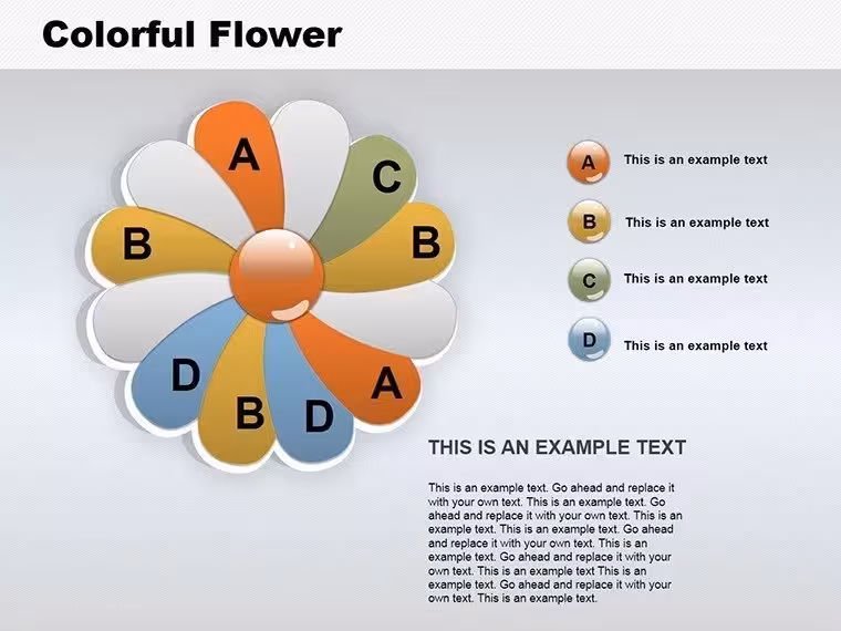 Analytic Flower PowerPoint Charts Template Presentation