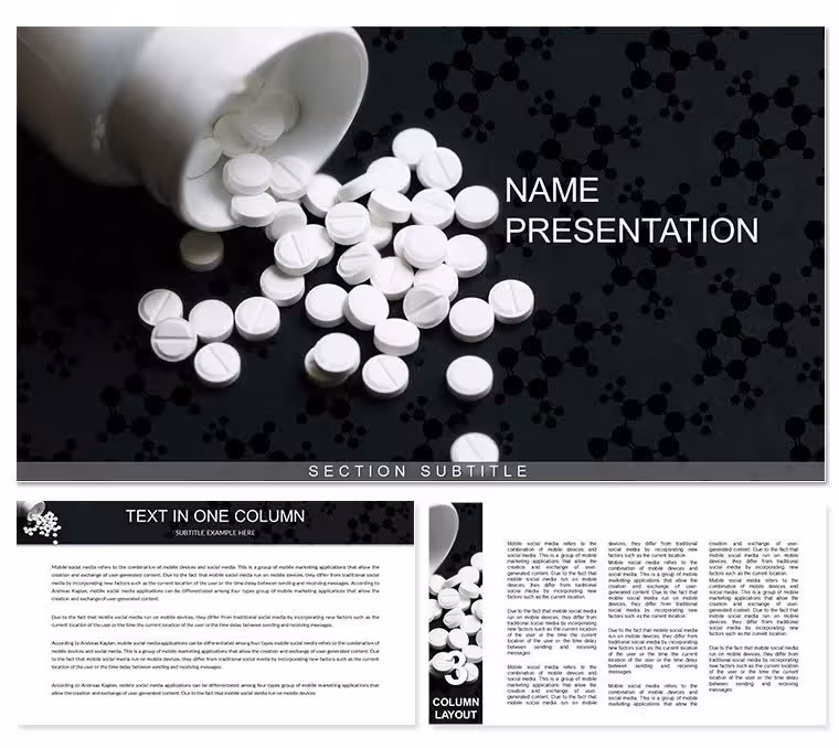 Medical Presentations with our Pharmacy Pills PowerPoint Template