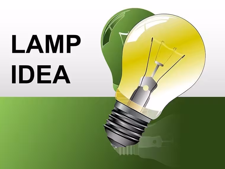 Energy Lamp Idea Keynote Diagrams Template