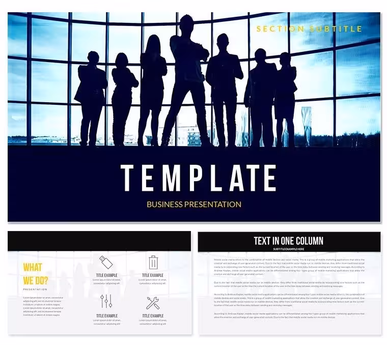 Leadership in Team PowerPoint templates