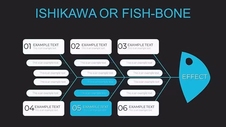 2 Cause Fish-bone Cause-Effect PowerPoint charts