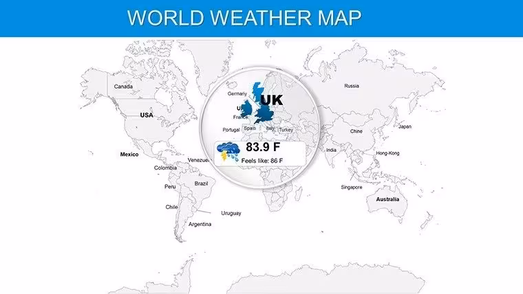 World Weather PowerPoint Map - Slide2