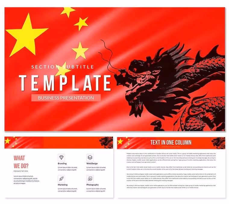 China Flag PowerPoint Template - Presentation Design