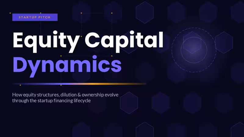 Equity Capital Dynamics PowerPoint Template and Charts