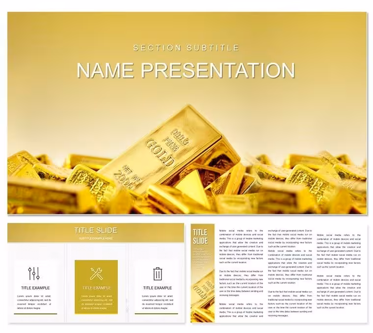 Gold Price Chart, Live Spot Gold Rates PowerPoint templates