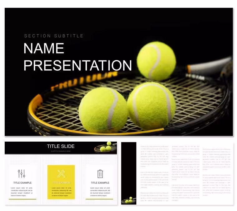Tennis PowerPoint Template: Dynamic Infographics