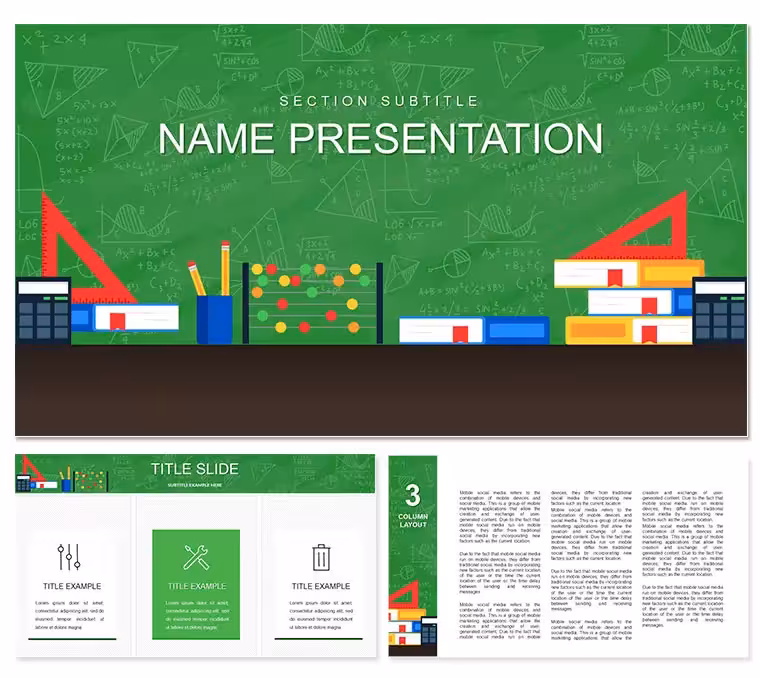 Strategies for Teaching Math to Kids PowerPoint template