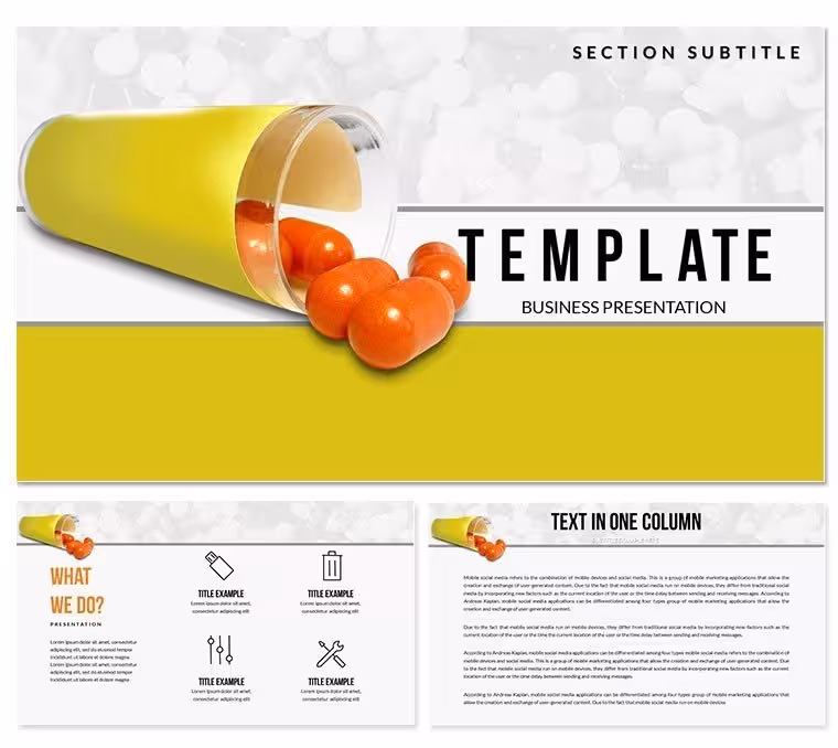 Medicine : Glass and Pills PowerPoint templates