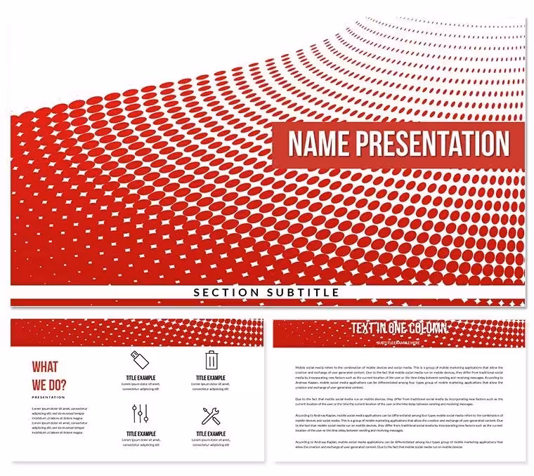Download Abstract Carpet Circles PowerPoint Template, PPT