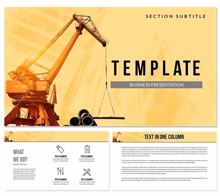 Crane Industrial Services PowerPoint templates