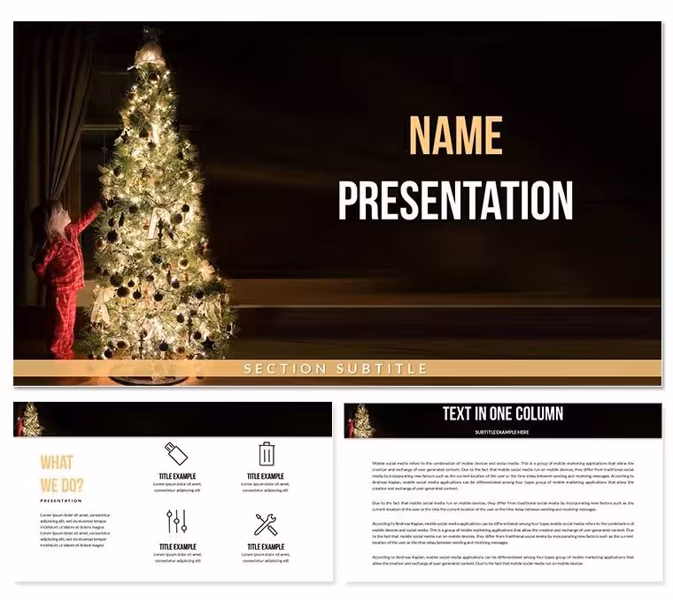 Free Christmas Tree PowerPoint Template: Deck the Halls with Data