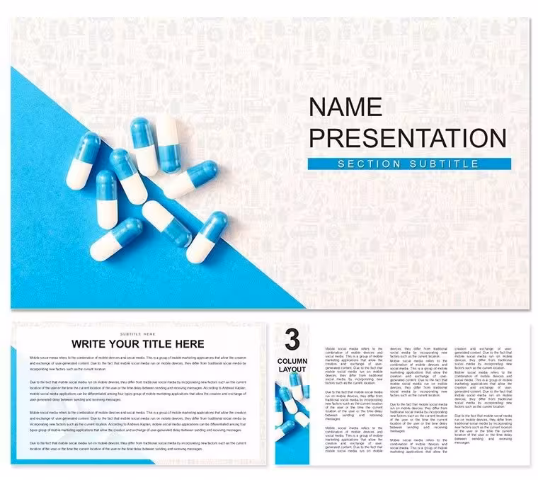 Pharmacy: Prescription drugs PowerPoint template