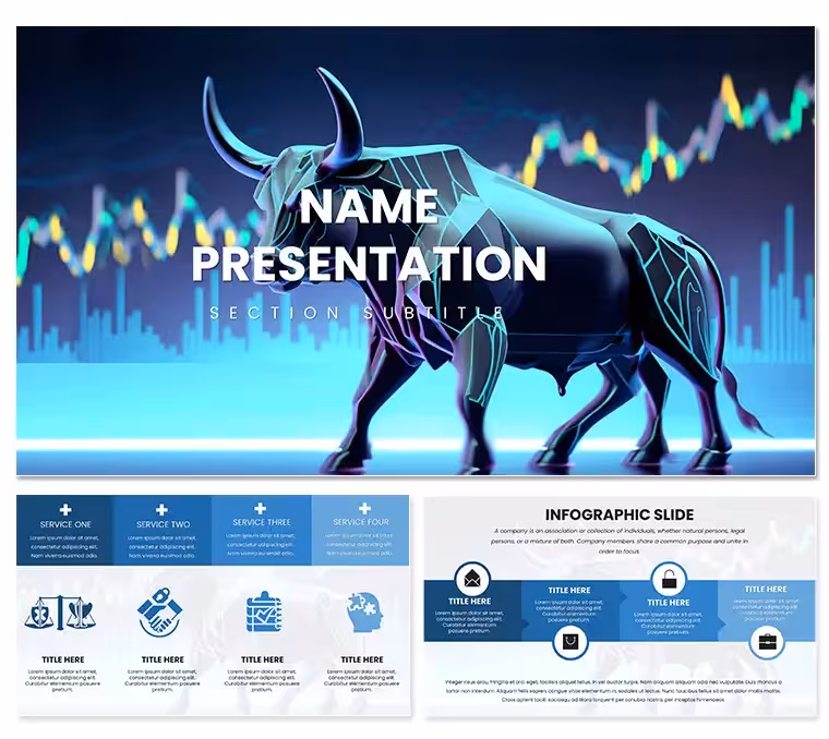 Professional Bulls Trend PowerPoint Template