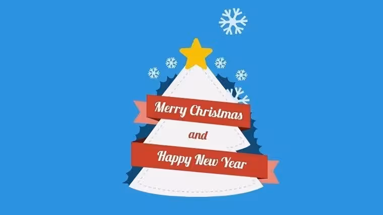 Happy Holiday PowerPoint Shapes Template