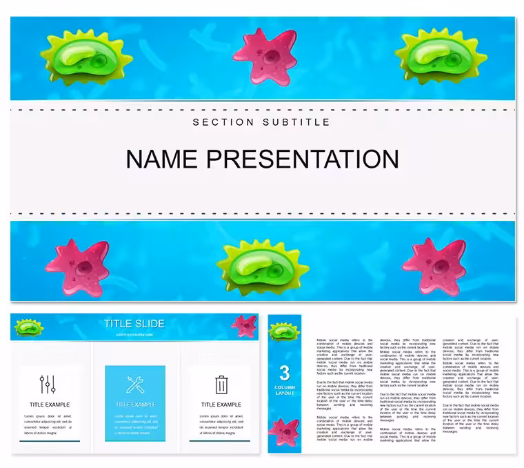 Bacteria: Definition, Types and Infections PowerPoint template