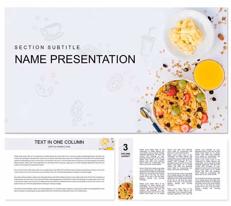 Healthy and Delicious Breakfast PowerPoint Template