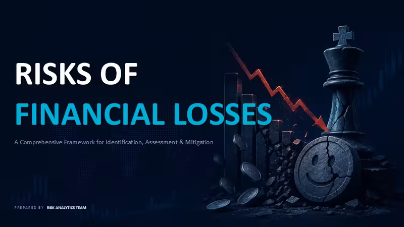 Risks of Financial Losses PowerPoint Template and Charts