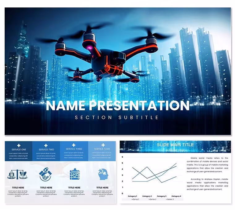 Drone Modern IT Technology Keynote Template | Download Presentation