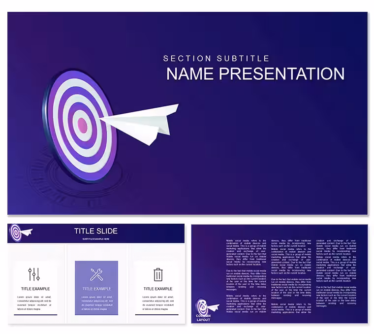 Formation of Mission and Goals of Enterprise PowerPoint template