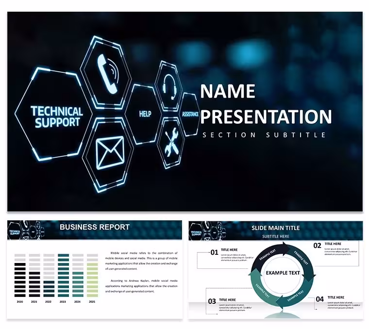 Technical Support PowerPoint Template: Empower IT Teams with Clear Solutions