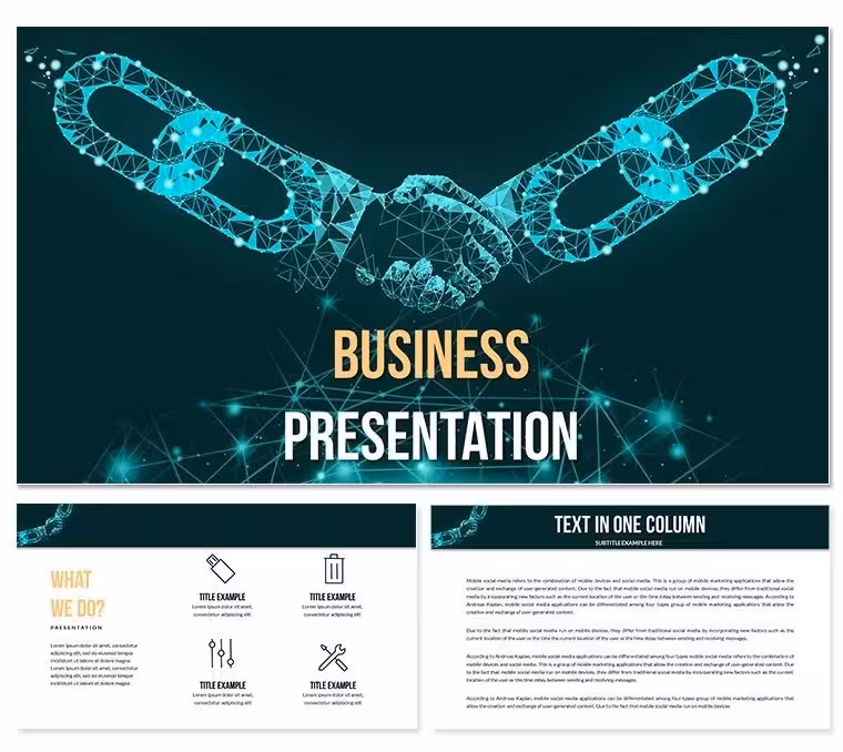 Secure Blockchain Platform PowerPoint templates