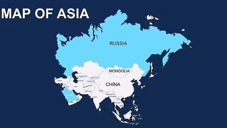 Editable maps of Asia for PowerPoint - Slide16