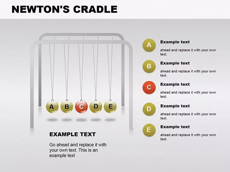 Newton's Cradle PowerPoint Diagrams: Demonstrate Dynamics Effortlessly